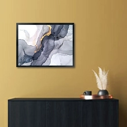 «Grey vortex» в интерьере в стиле минимализм над комодом