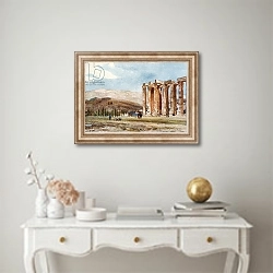 «Columns of the Temple of Olympian Zeus from the North-West» в интерьере в классическом стиле над столом