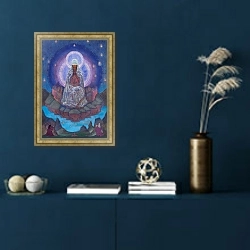 «Матерь Мира.2» в интерьере в классическом стиле в синих тонах