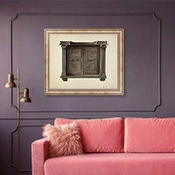 «Sideboard» в интерьере гостиной с розовым диваном