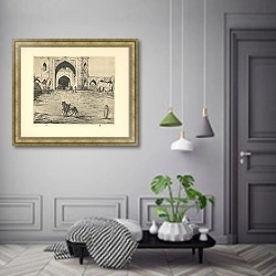 «The‎ ‎Great‎ ‎Mosque‎ at‎ ‎Delhi» в интерьере коридора в классическом стиле