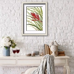 «Тилландсия остролистная. Pillandsia fasciculata» в интерьере в стиле прованс над столиком