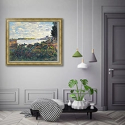 «Река Сена В Аржантее» в интерьере коридора в классическом стиле