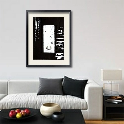 «Black&White fantasies. Сandle holder» в интерьере гостиной в стиле минимализм в светлых тонах