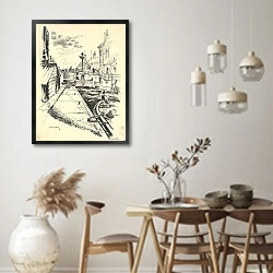 «Gezicht te Zaandam.» в интерьере столовой в стиле ретро