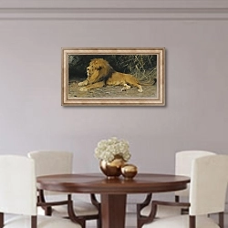 «Lion In His Den» в интерьере столовой в классическом стиле