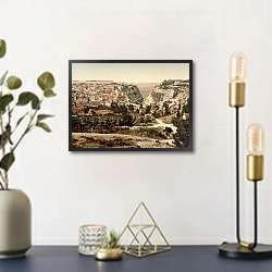 «Алжир. Город Константина» в интерьере в стиле ретро над столом