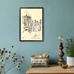 «ijs stop t Boemeltje tussen A,dam en Purmerend» в интерьере в стиле ретро с бирюзовыми стенами