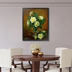 «Yellow Roses 2» в интерьере столовой в классическом стиле