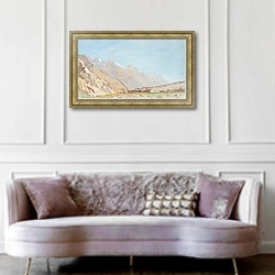 «Вид на Бейик» в интерьере гостиной в классическом стиле над диваном