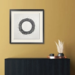 «The circles. Ring 13» в интерьере в стиле минимализм над комодом