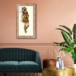 «Greek warrior» в интерьере классической гостиной над диваном