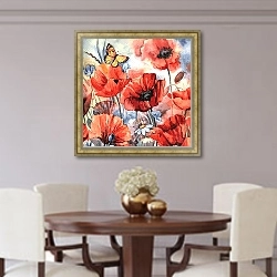 «Цветочный танец» в интерьере столовой в классическом стиле