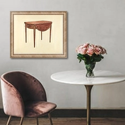 «Pembroke Table» в интерьере в классическом стиле над креслом