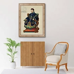 «Portrait of a Mandarin» в интерьере в классическом стиле над комодом