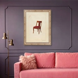 «Mahogany chair» в интерьере гостиной с розовым диваном