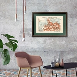 «Bodenfruchtbarkeit des Deutschen Reiches, 1.Nordwestdeutschland» в интерьере в стиле лофт с бетонной стеной