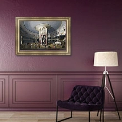 «Лондон - Интерьер ротонды в Ранелах» в интерьере в классическом стиле в фиолетовых тонах