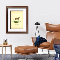 «Хохлатая антилопа» в интерьере кабинета с кожаным креслом