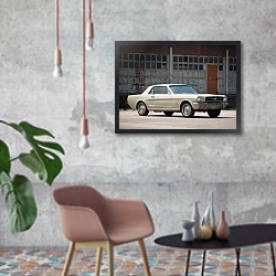 «Mustang Coupe '1965» в интерьере в стиле лофт с бетонной стеной
