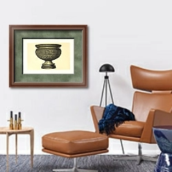 «Italian Cinque-cento Bronze Vase» в интерьере кабинета с кожаным креслом