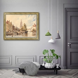 «Церковь Нотр-Дам, Брюгге» в интерьере коридора в классическом стиле