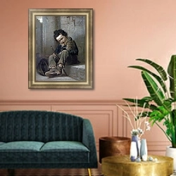 «Савояр. 1863-64» в интерьере классической гостиной над диваном