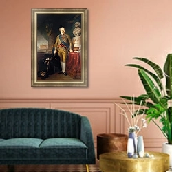 «Портрет князя Александра Борисовича Куракина 3» в интерьере классической гостиной над диваном
