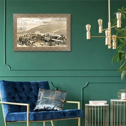 «Commissariat Difficulties, the road from Balaklava to Sebastopol, at Kadikoi, during wet weather» в интерьере в классическом стиле с зеленой стеной