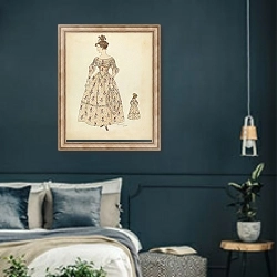 «Dress» в интерьере классической спальни с темными стенами