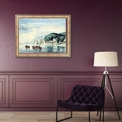 «Salcombe, Devonshire» в интерьере в классическом стиле в фиолетовых тонах