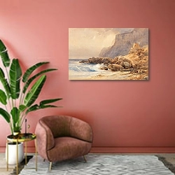 «Marina piccola, Capri» в интерьере современной гостиной в розовых тонах