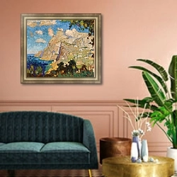 «View Of Monte Solaro, Capri» в интерьере классической гостиной над диваном
