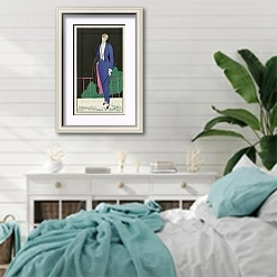 «Habit nouveau par Kriegck» в интерьере спальни в стиле прованс с голубыми деталями