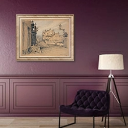 «La rue du Mont-Cenis.» в интерьере в классическом стиле в фиолетовых тонах