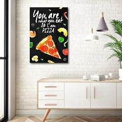 «Пиршество вкусов» в интерьере комнаты в скандинавском стиле над тумбой