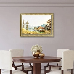 «Ansicht vom Tegernsee mit dem großen Paraplui» в интерьере столовой в классическом стиле