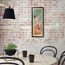 «Eau de fleurs d’oranger marque Alpse Isnard» в интерьере кухни в стиле лофт с кирпичной стеной