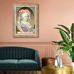 «Marie Antoinette» в интерьере классической гостиной над диваном