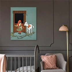 «Матушка гусыня Денслоу, Pl 38» в интерьере детской комнаты в серых тонах