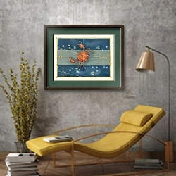 «Cancer» в интерьере в стиле лофт с желтым креслом