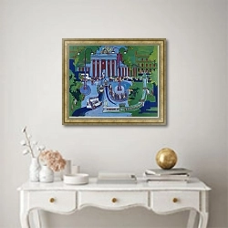 «Бранденбургские ворота» в интерьере в классическом стиле над столом