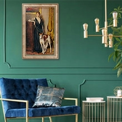 «Kitty Baronin Rothschild» в интерьере в классическом стиле с зеленой стеной