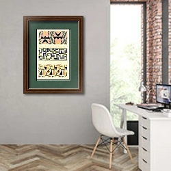 «Портфолио с абстрактными рисунками, стр.18» в интерьере современного кабинета на стене