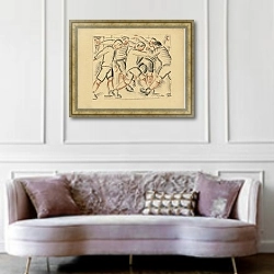 «Mêlée ouverte» в интерьере гостиной в классическом стиле над диваном