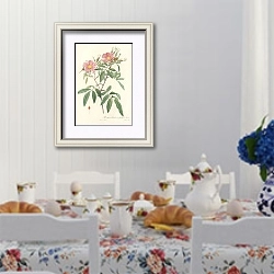 «Rosa Hudsoniana Salicifolia» в интерьере столовой в стиле прованс над столом