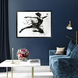 «Dancer in motion» в интерьере в классическом стиле в синих тонах