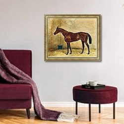 «Токио» в интерьере гостиной в бордовых тонах