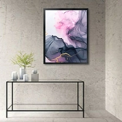 «Black vortex» в интерьере в стиле минимализм над столом