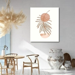 «Осенний коллаж 117» в интерьере столовой в этническом стиле